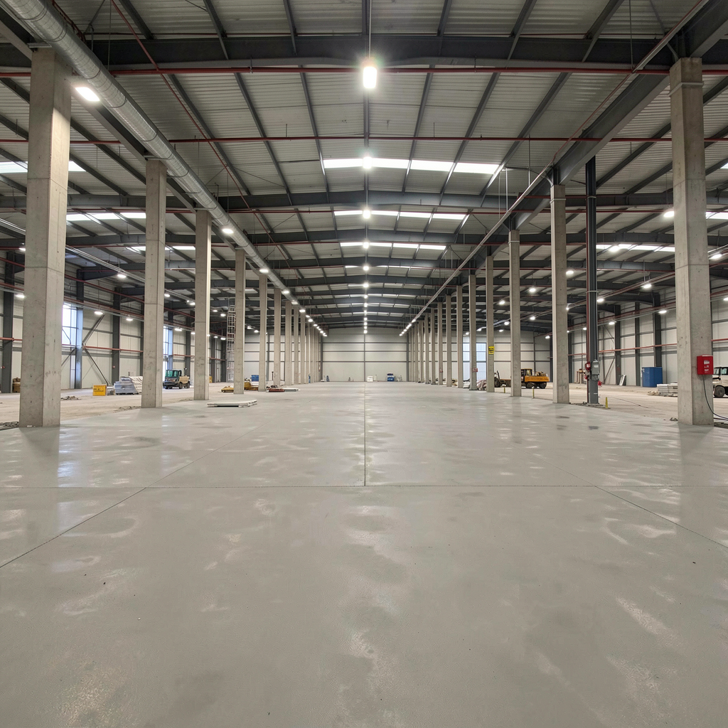 Commercial floor screeding site